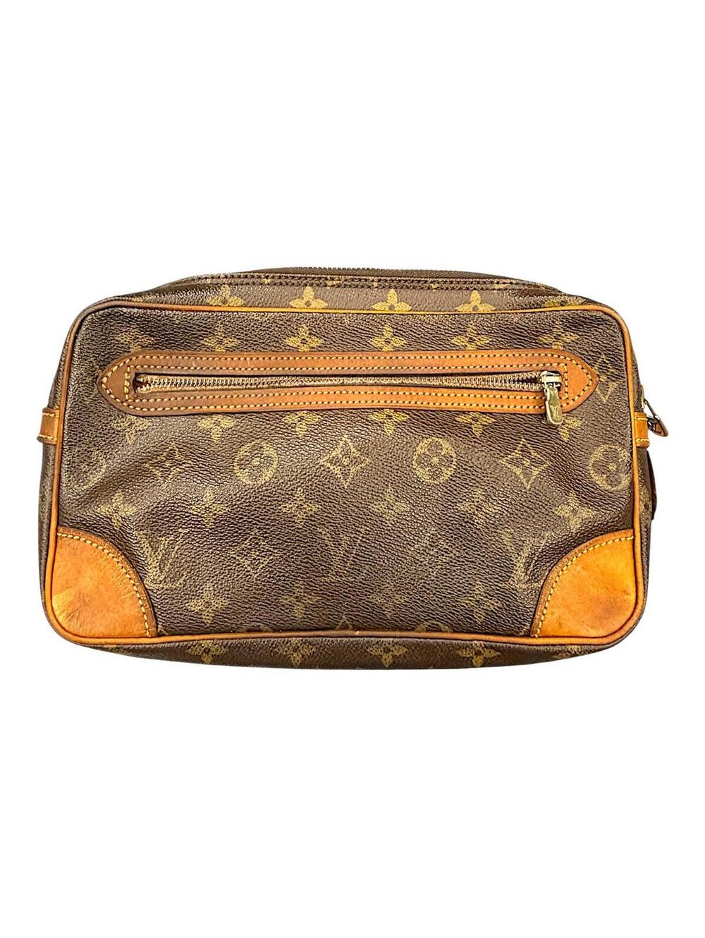Louis Vuitton Marly Dragonne GM Clutch Monogram Canvas Vintage Wristlet Pochette